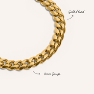 Men's Curb Chain Bracelet (Gold)