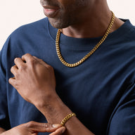 Men's Curb Chain Necklace (Gold)