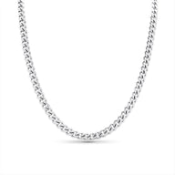 Men's Curb Chain Necklace (Silver)