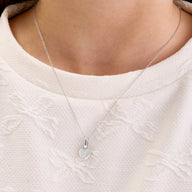 Heart 'Mini & Me' Necklace Set (Silver)