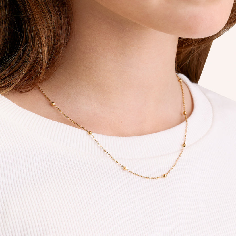 Mini Me Sphere Layering Chain (Gold)
