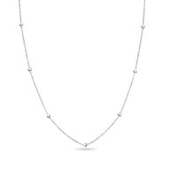 Layering Mini Me Fine Chain Necklace (Silver)