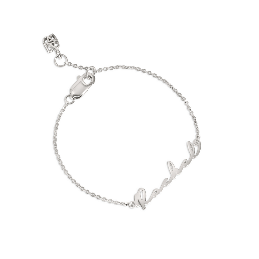 Fine Mini Signature Name Bracelet (Silver)
