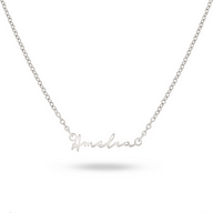 Fine Mini Signature Name Necklace (Silver)