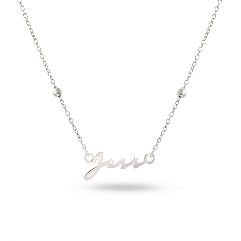 Mini Signature Name Necklace (Silver)