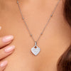 Mini Heart Token Necklace (Silver)
