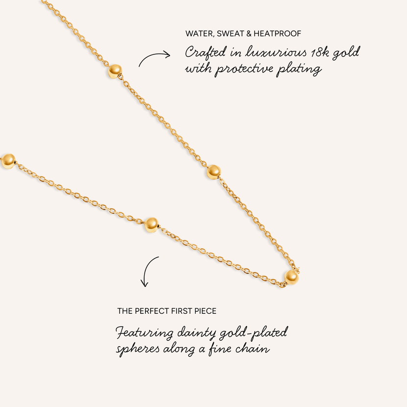 Mini Me Sphere Layering Chain (Gold)
