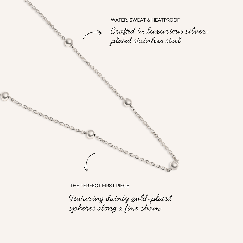 Mini Me Sphere Layering Chain (Silver)