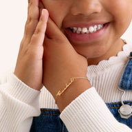 Fine Mini Signature Name Bracelet (Gold)