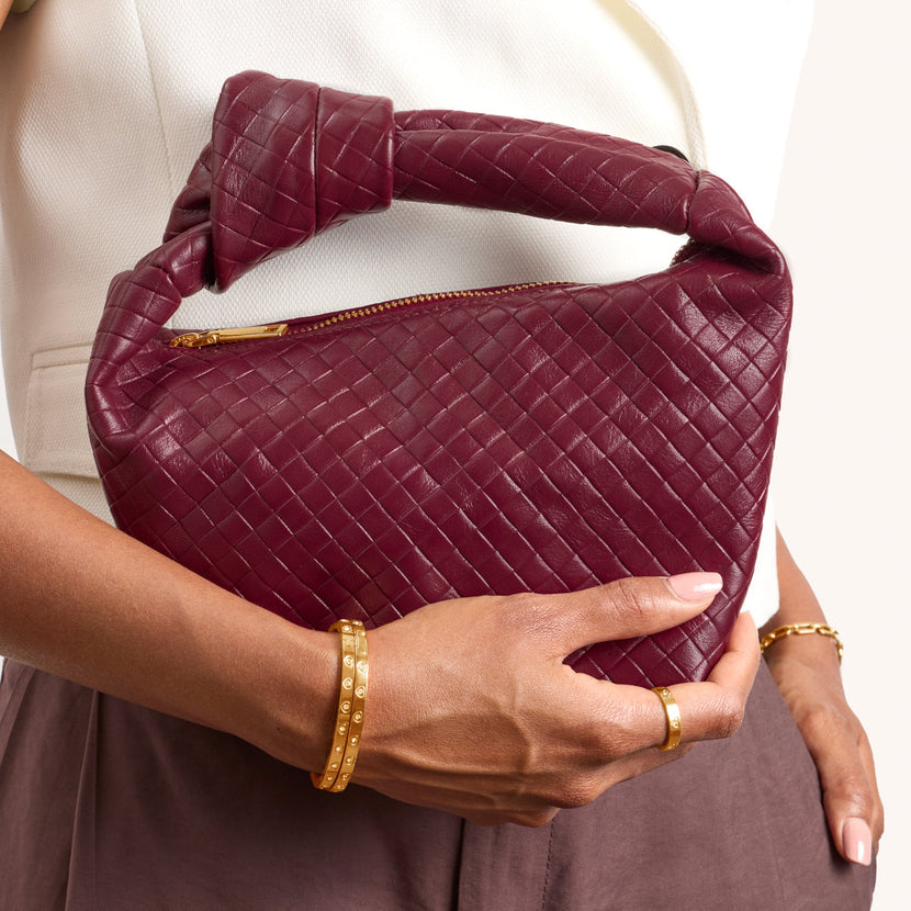 Vienna Mini Leather Bag (Burgundy)