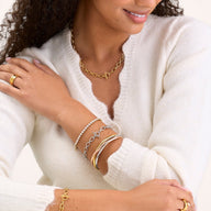 Trilogy Bangle (Gold/Rose Gold/Silver)