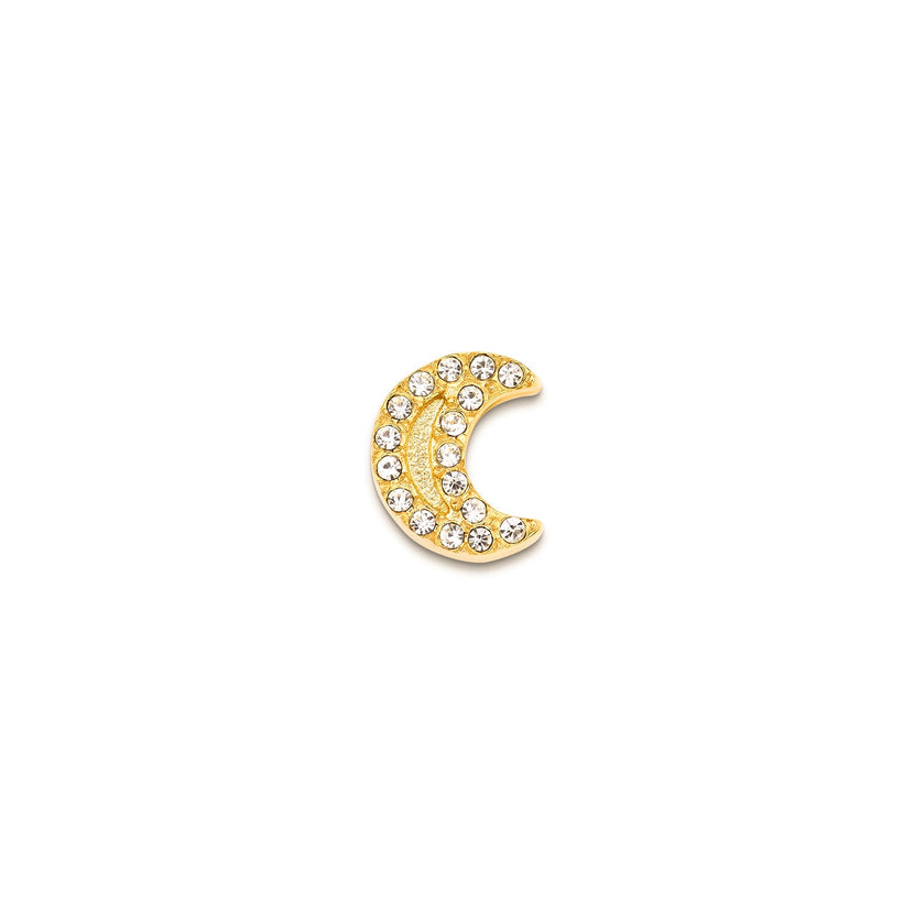 Moon and Back Moon Bracelet Charm (Gold)