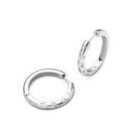 Moon and Back Hoop Earrings (Silver)