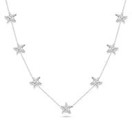 Multi Starfish Necklace (Silver)