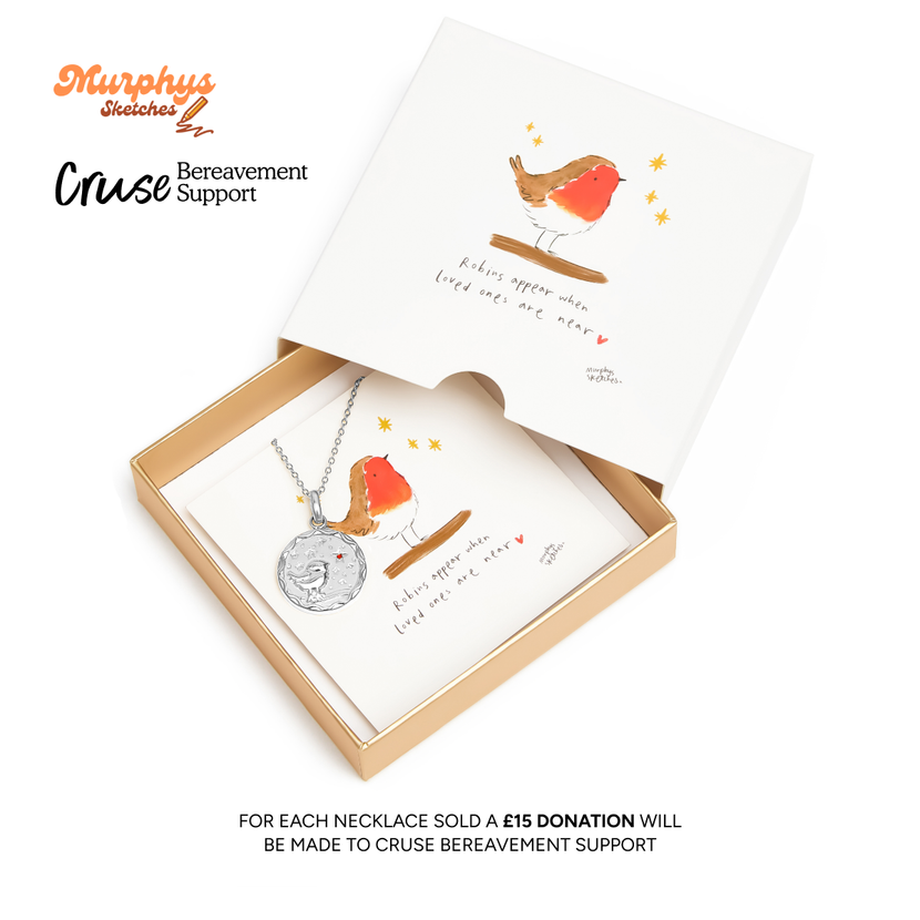 Murphys Sketches x Abbott Lyon Custom Robin Coin Necklace (Silver)