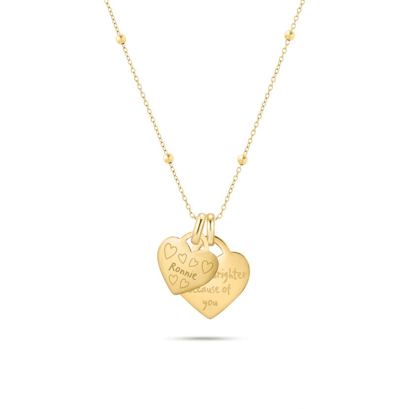 Murphys Sketches Token Heart Necklace (Gold)