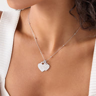 Murphys Sketches Token Heart Necklace (Silver)