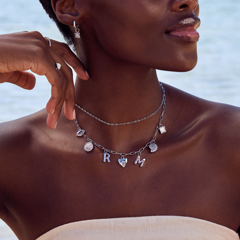 Twisted Chain Necklace (Silver)