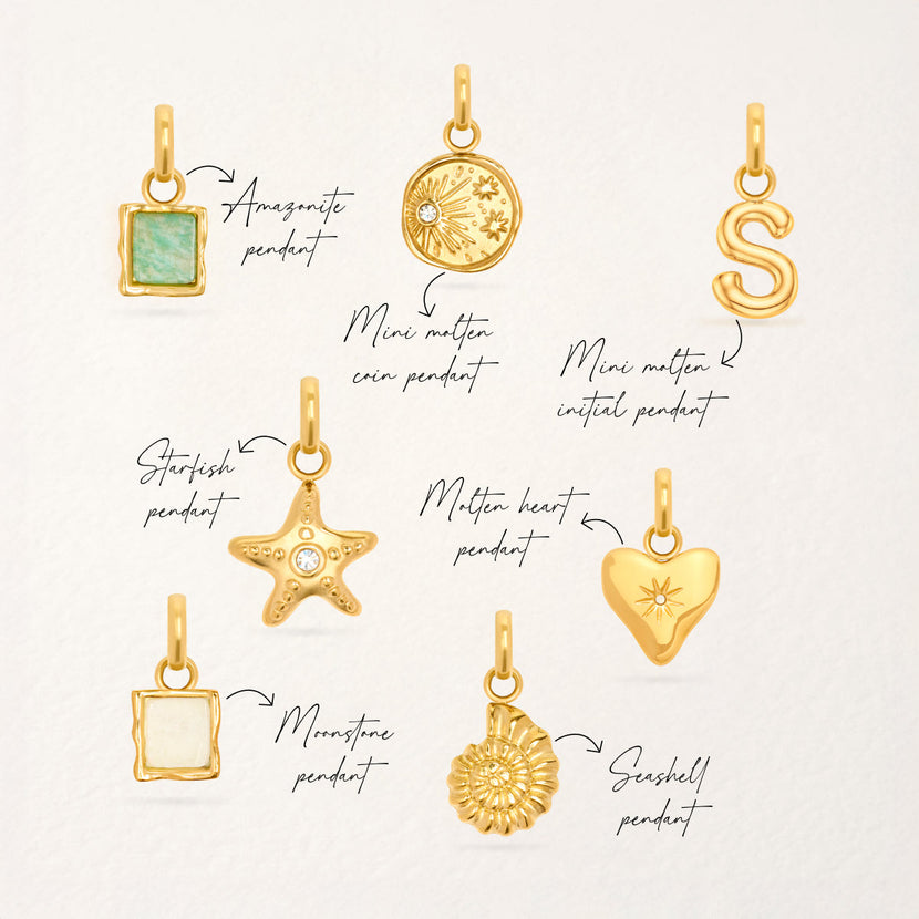 Molten Shell Pendant (Gold)