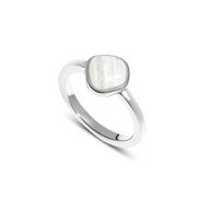 Organic Moonstone Ring (Silver)