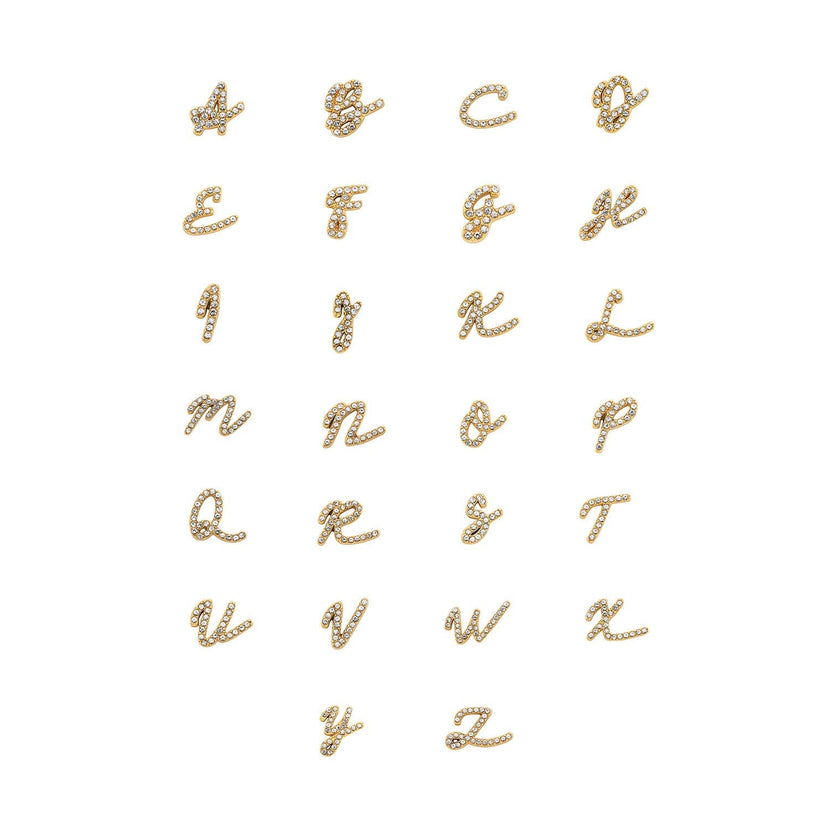 Made Mine Charms - Pave Initial Charms (Gold)