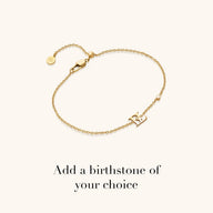 Mini Double Initial Bracelet (Gold)