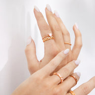 Mini Heart Birthstone Ring (Rose Gold)