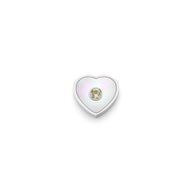 Rose Quartz Heart Charms (Silver) - Plain