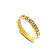 Pavé Crystal Heart Ring (Gold)