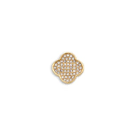 Shimmer Pavé Clover Charms (Gold) - Plain