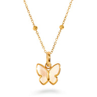 Pearl Butterfly Necklace (Gold)