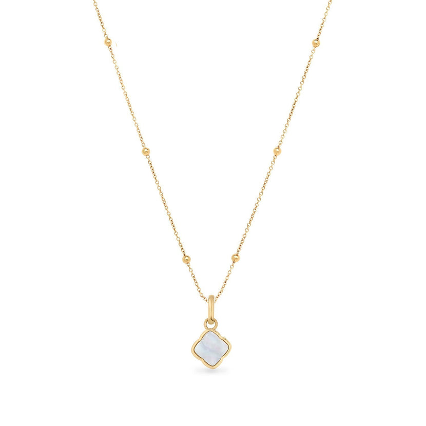 Pearl Clover Necklace (Gold)