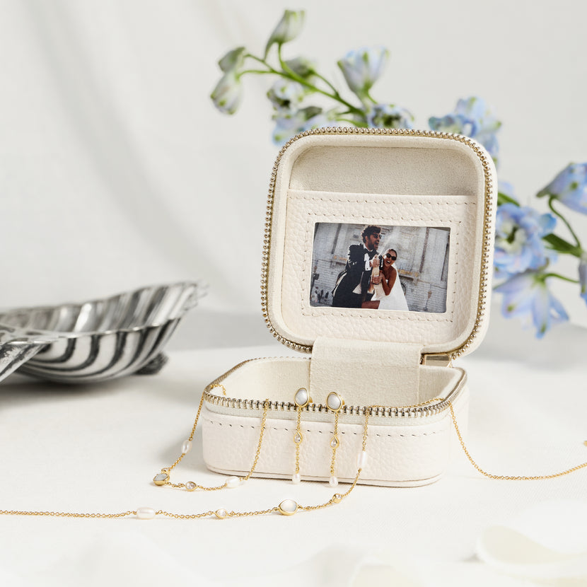 Leather Keepsake Box (Ivory)