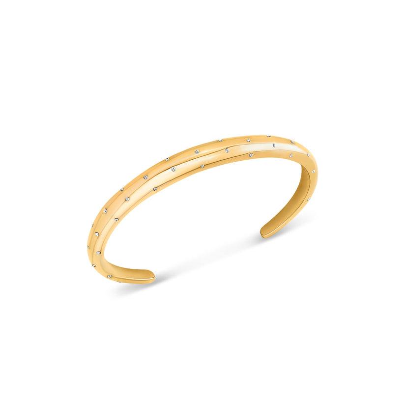 Polka Dot Crystal Bangle (Gold)