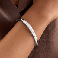 Polka Dot Crystal Bangle (Silver)