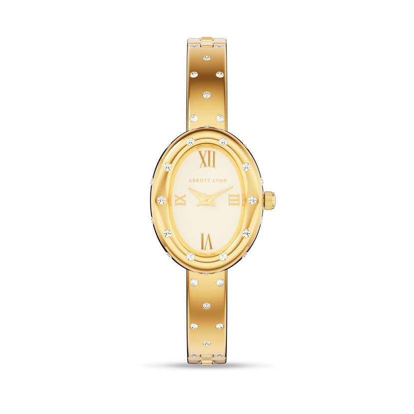 Polka Dot Crystal Watch (Gold)