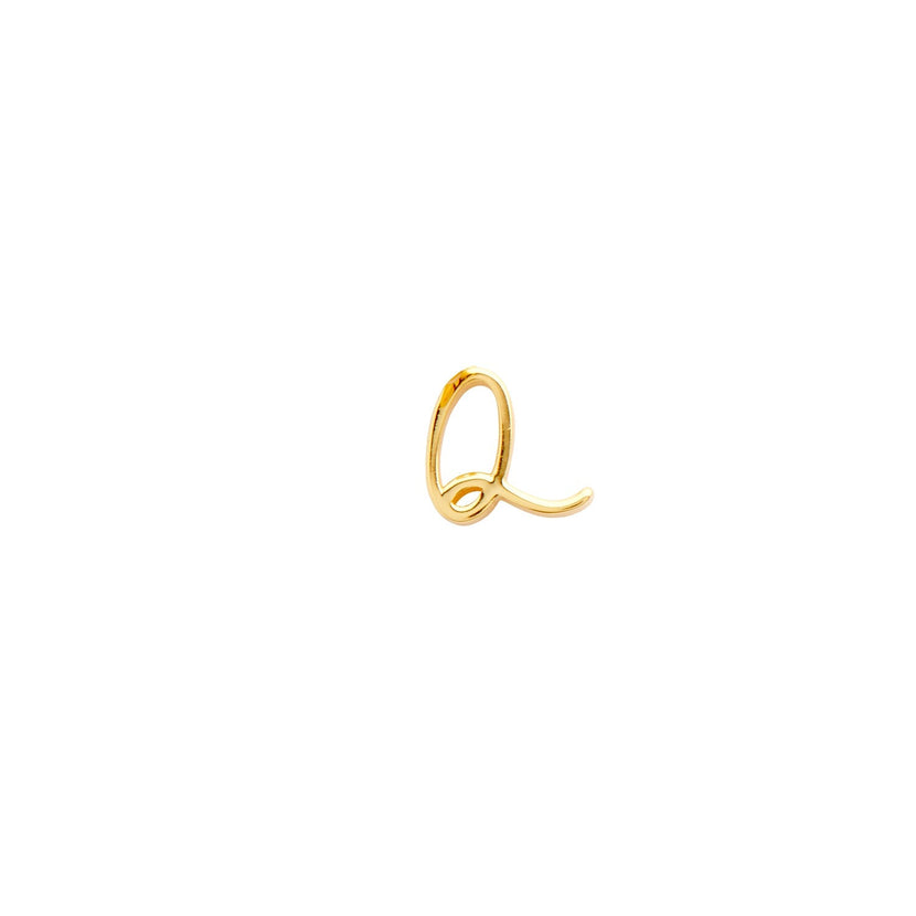 Made Mine Script Letter Bracelet (Gold) - Clientbase