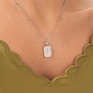 Talisman Token Birthstone Necklace (Silver)
