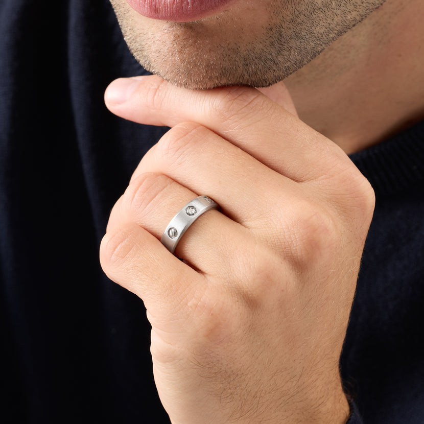 Men's Rivet Ring (Silver)