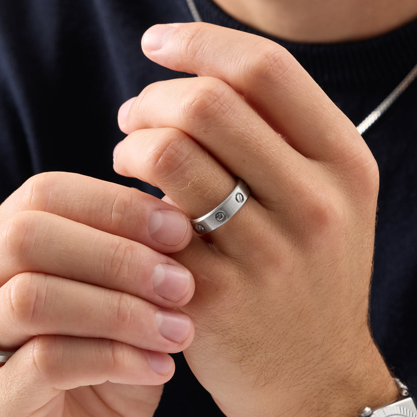 Men's Rivet Ring (Silver)