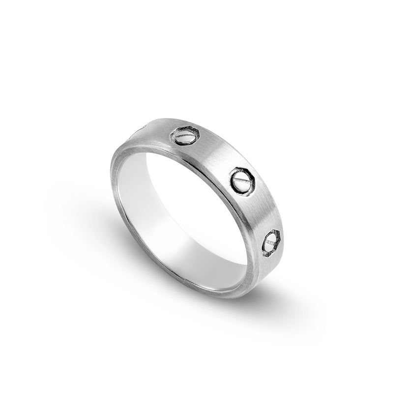 Men's Rivet Ring (Silver)