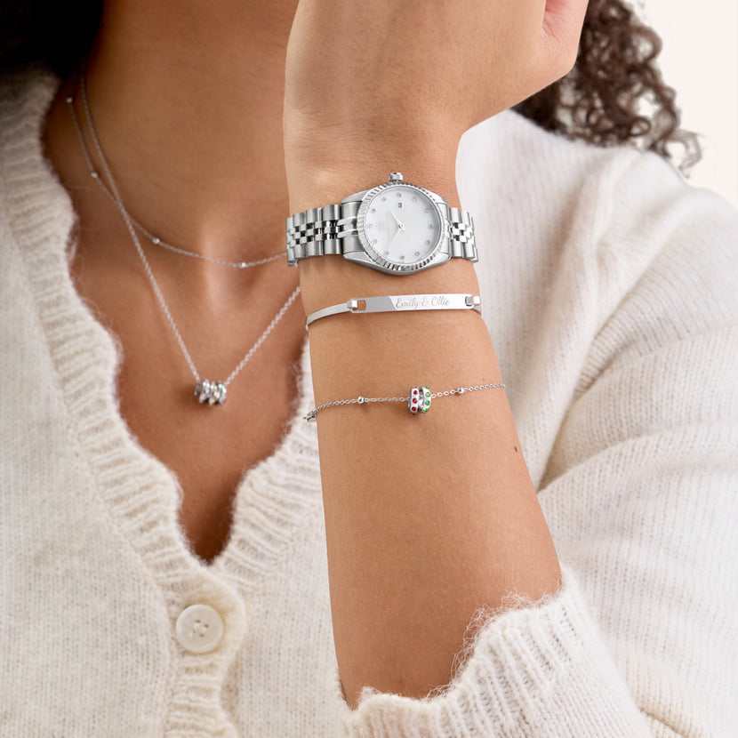 Confetti Charm Bracelet (Silver)