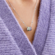 Confetti Charm Necklace (Silver)