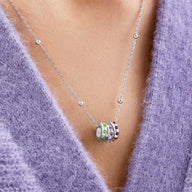 Birthstone Confetti Charm (Silver)