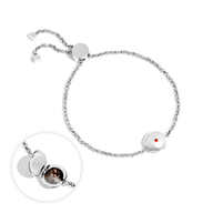 Round Photo Locket Bracelet (Silver)