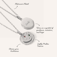 Talisman Celestial Birthstone Necklace (Silver)