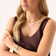 Talisman Swallow Birthstone Necklace (Gold)