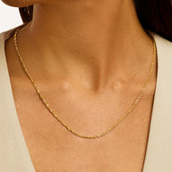Twisted Chain Necklace (Gold)