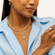 Pearl Butterfly Pendant (Gold)