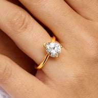 Pear Cut Solitaire Ring 2ct (Gold)